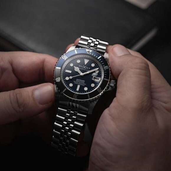 NWT Authentic Duxot Atlantica Diver Automatic Blue Dial Men's Watch - Picture 2 of 4